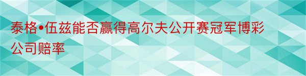 泰格•伍兹能否赢得高尔夫公开赛冠军博彩公司赔率